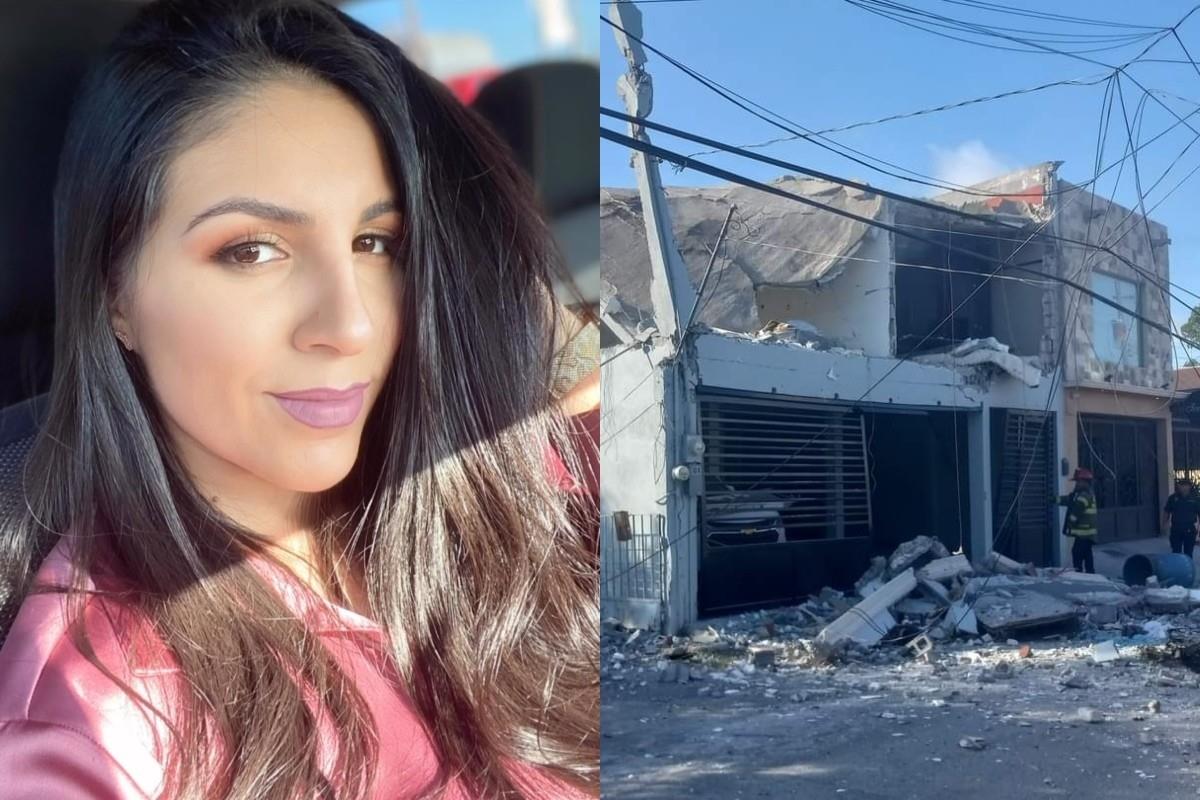 Thalía y el inmueble donde se suscitó la explosión Foto: Especial