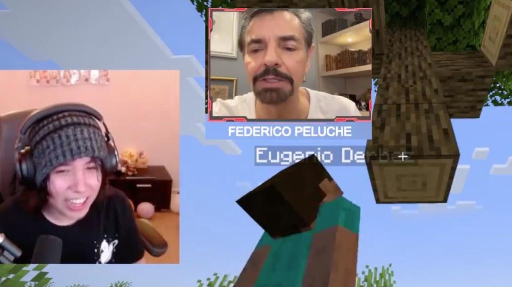 ¡Burro! Eugenio Derbez se pone a jugar Minecraft con Quackity (VIDEO)