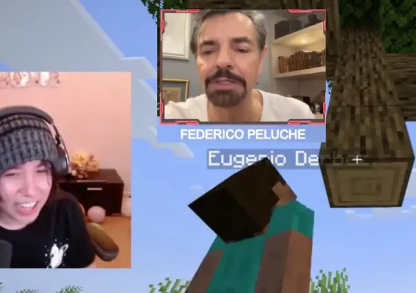 ¡Burro! Eugenio Derbez se pone a jugar Minecraft con Quackity (VIDEO)