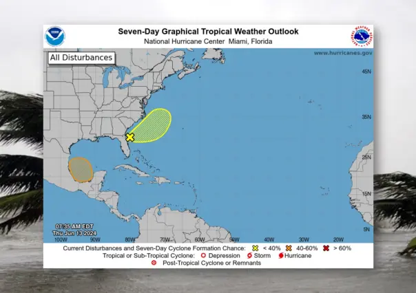 Aumenta a 40% la probabilidad de ciclón tropical en el Golfo de México