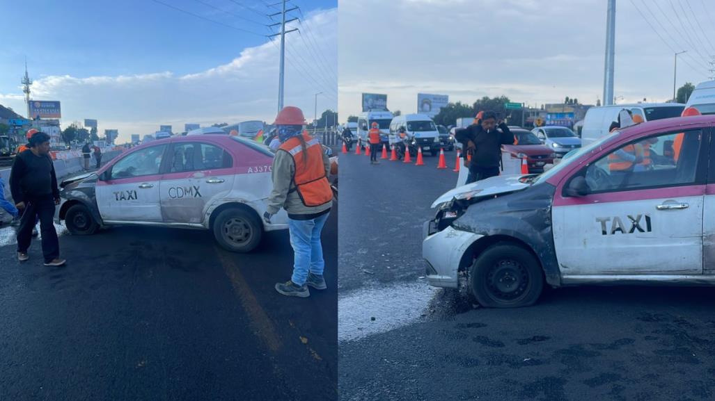 ¡Se queda dormido! Taxista en estado de ebriedad choca contra muro en Iztapalapa