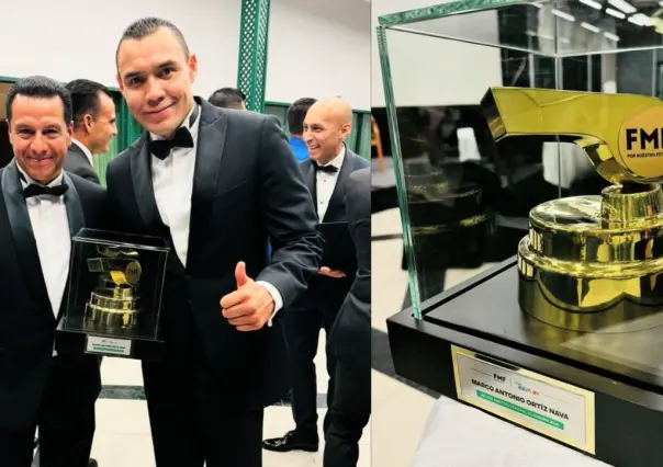 El Gato Ortiz recibe silbato dorado como el mejor árbitro de la Liga MX