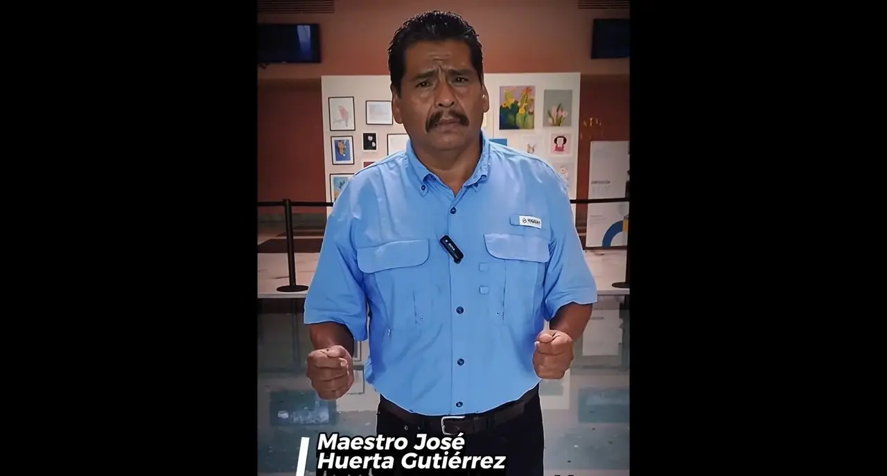El profesor José Huerta Gutiérrez, ha conseguido dos premios nacionales del magisterio. Foto tomada del video