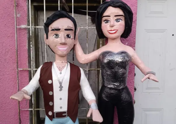 Crean piñatas de Christian Nodal y Ángela Aguilar y causan furor en redes