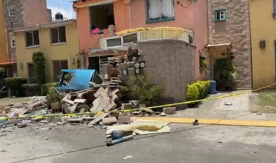 Fuga de gas provoca explosión en domicilio de Ixtapaluca. Foto: Captura de pantalla