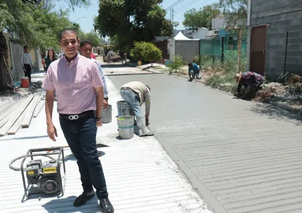 Avanza 30% pavimentación en la colonia Riberas de Santa  María en Juárez