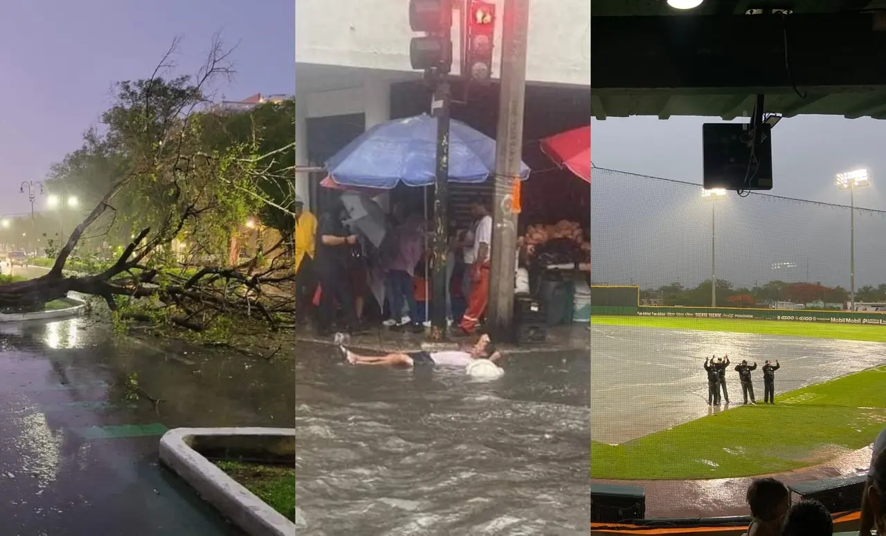 Durante varias horas cayeron intensas lluvias sobre Mérida Foto: Especial