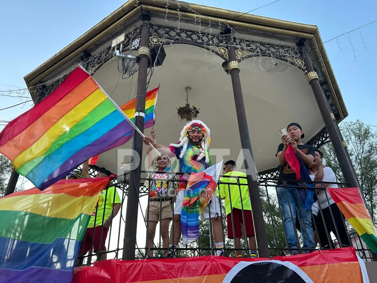 Asistentes a la Marcha del Orgullo en el municipio de Juárez. Foto: Jorge López