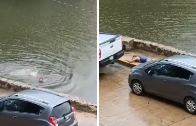 Día del padre: Hombre es perseguido por cocodrilos en Tabasco | VIDEO