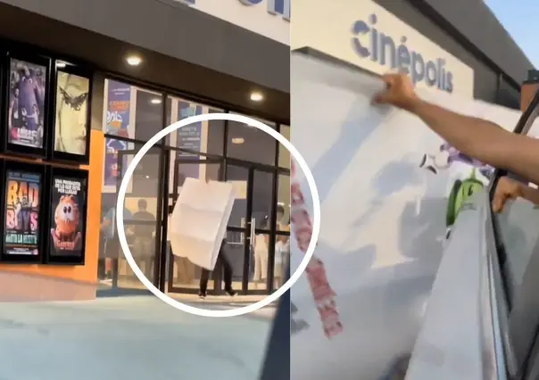 Video viral: Joven roba poster en 3D de Intensamente 2 de Cinépolis