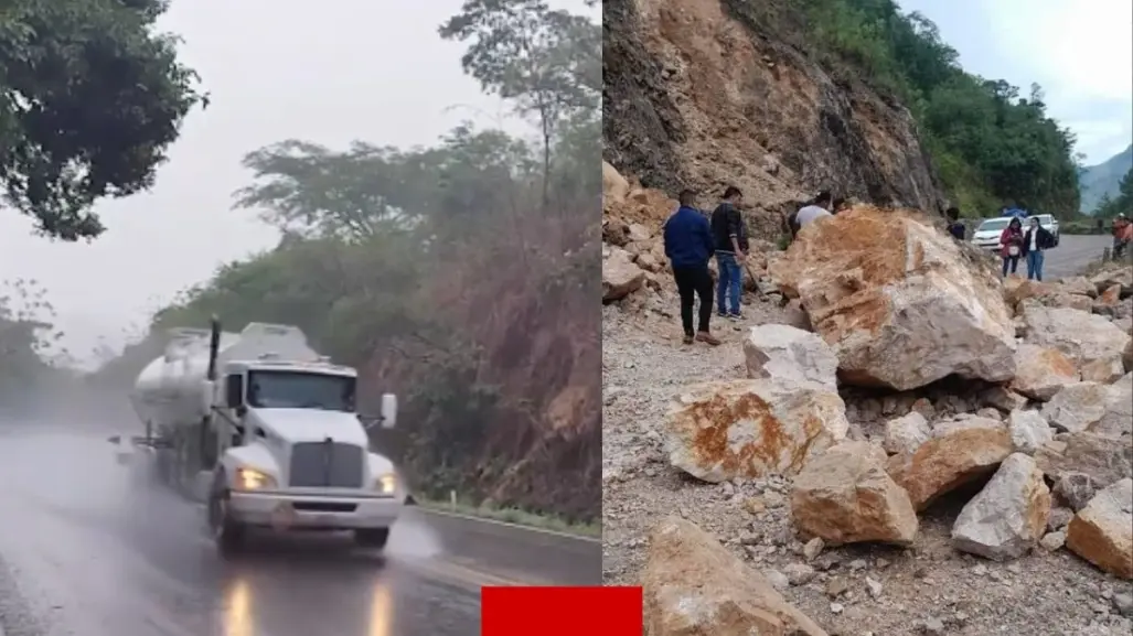 Intensas lluvias provocan deslaves en carreteras de Chiapas