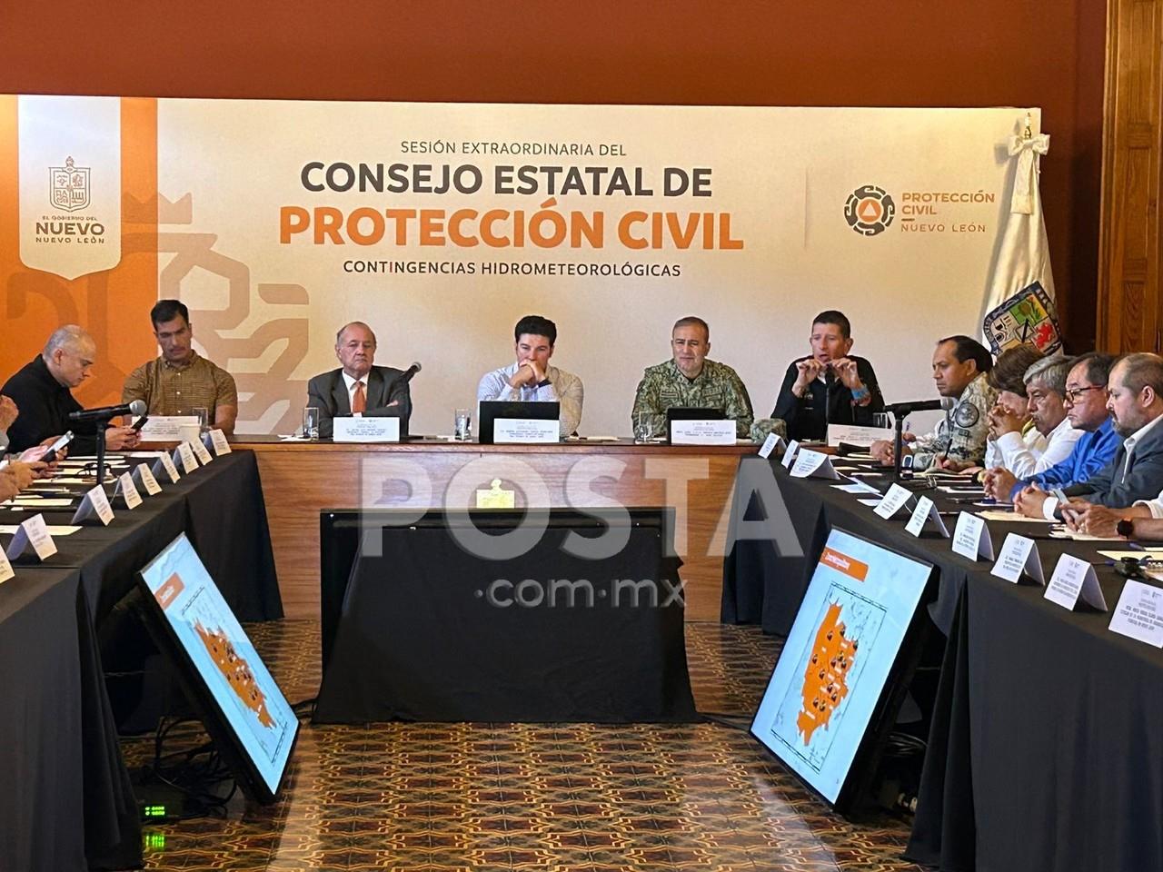 El gobernador del estado de Nuevo León, Samuel García, durante la Sesión Extraordinaria de PC de Contingencias Hidrometeorológicas. Foto: POSTA