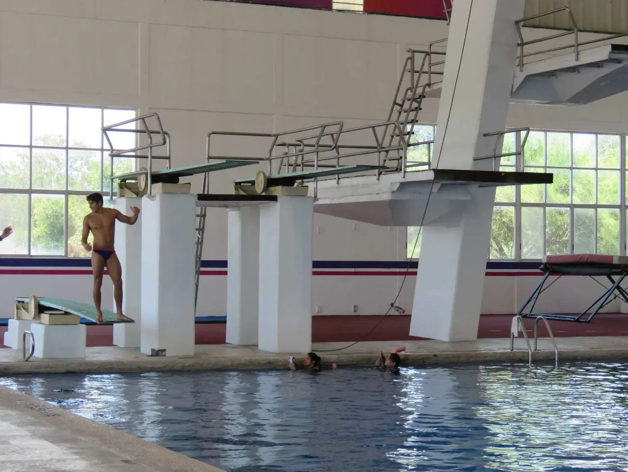 Diego Balleza en el Domo Acuático de Monterrey. Foto y Video Alicia Pardo