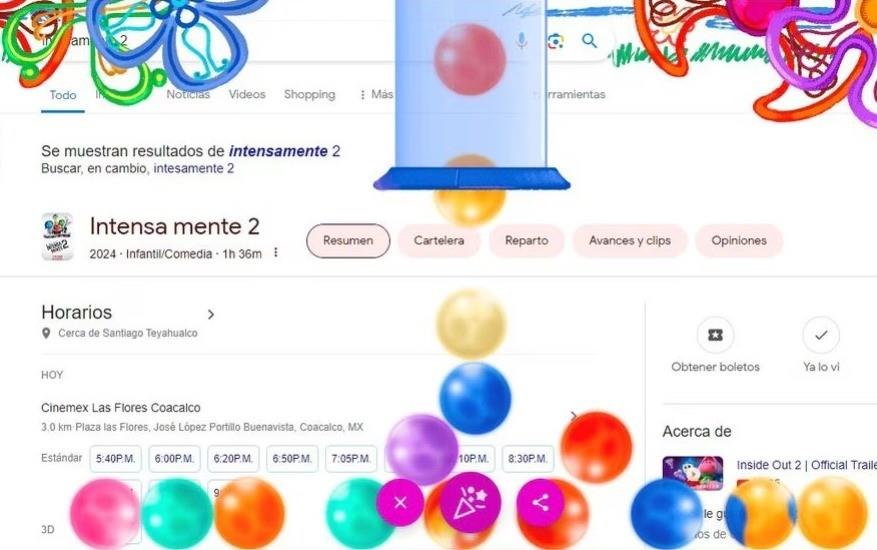 Así puedes obtener la animación de Intensamente 2 en Google