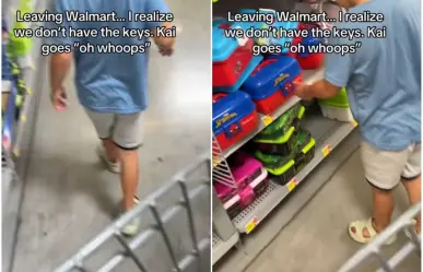 ¿Y las llaves? Hijo le juega broma a mamá en supermercado (VIDEO)