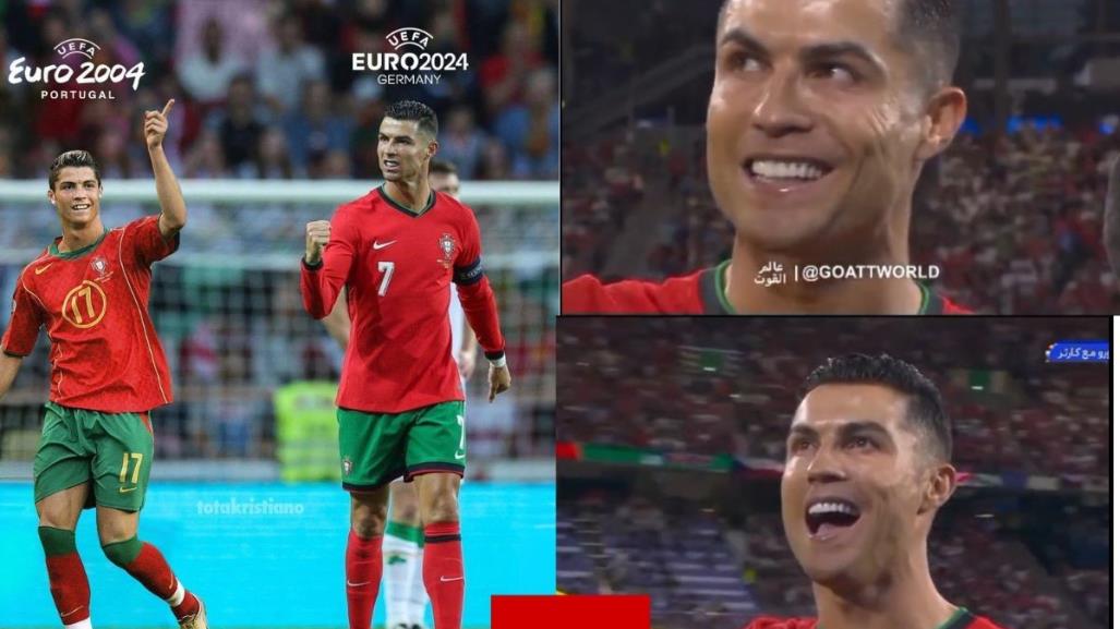 La emoción de Cristiano Ronaldo al cantar el himno de Portugal en la Eurocopa