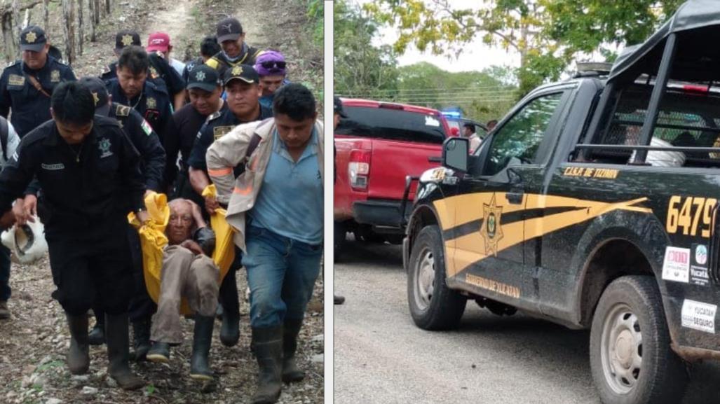 Encuentran a abuelito de 100 años que se había extraviado en montes de Tizimín