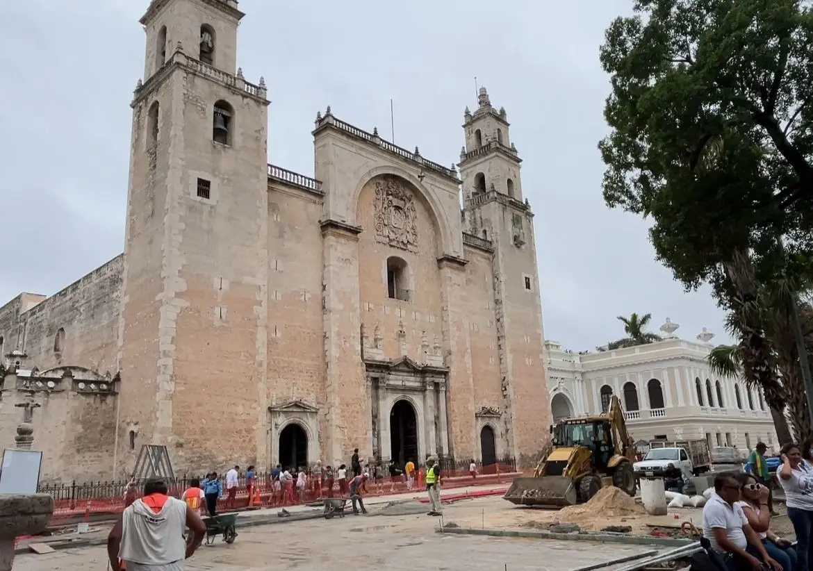 Catedral de San Ildefonso, en el centro de Mérida. Foto: Irving Gil