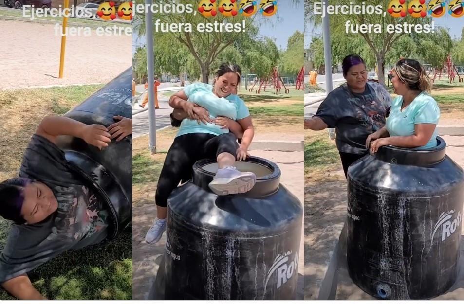 Las famosas amigas y sus divertidos ejerciicos para bajar de peso. Foto. Captura de Imagen