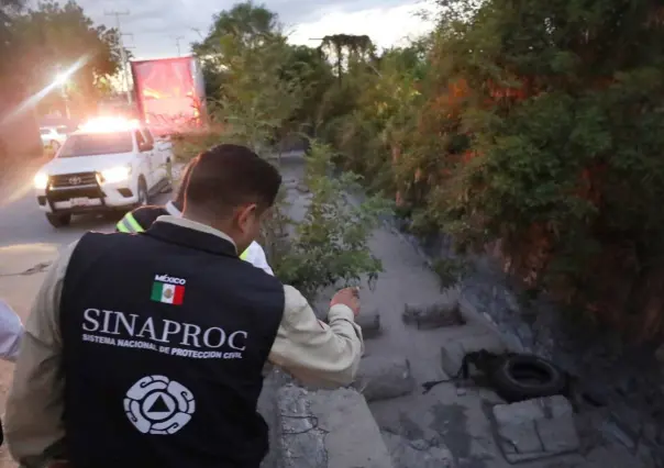 Supervisión de drenes pluviales en Victoria ante la Tormenta Tropical Alberto