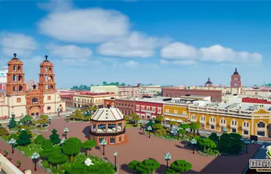 Recrean el Centro Histórico de Durango en Minecraft
