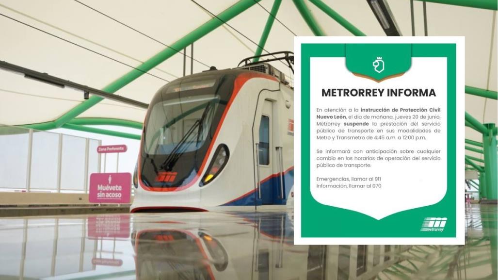 Suspenden Metro, Transmetro y labores para evitar cualquier riesgo por lluvias