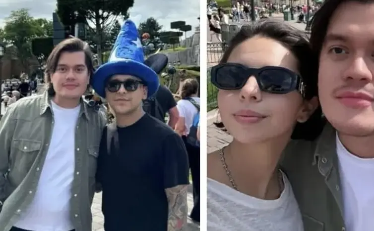 Christian Nodal y Ángela Aguilar de paseo en París