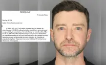 ¿Ojos rojos? Difunden la foto policial de Justin Timberlake