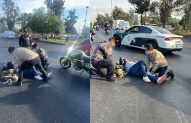 Unidad de transporte público arrolla a motociclista y huye