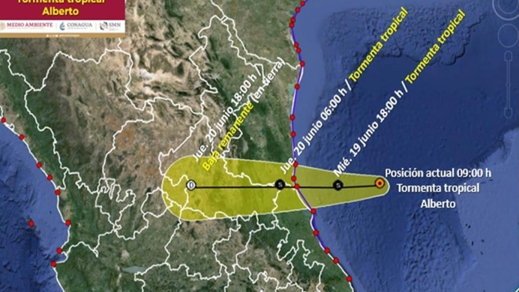 Se forma la primera tormenta tropical Alberto en Golfo de México