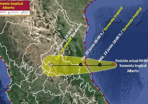 Se forma la primera tormenta tropical Alberto en Golfo de México