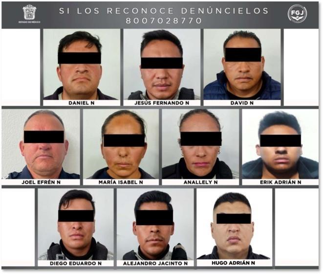 Edomex: Detienen a 10 policías involucrados en red criminal