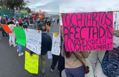 Comerciantes cierran Periférico exigiendo apoyos prometidos por Sedeco