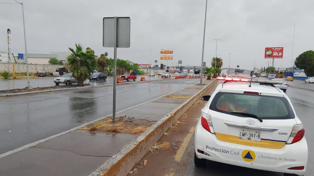 Torreón, sin afectaciones mayores en vialidades por lluvias