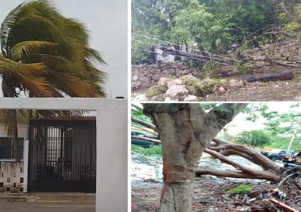 Turbonada con fuerza de tormenta tropical deja estragos en Mérida