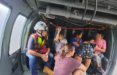 Rescate en La Huasteca; Jaguares de Santa Catarina salva a dos familias (VIDEO)