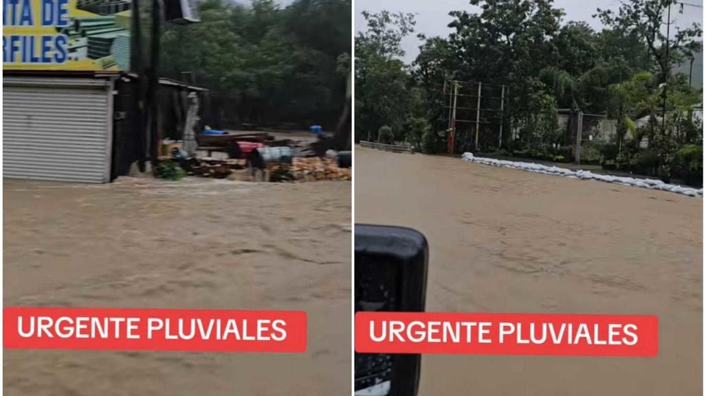 Tormenta Alberto convierte en un río la Carretera Nacional (VIDEO)