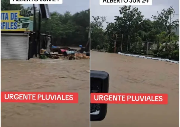 Tormenta Alberto convierte en un río la Carretera Nacional (VIDEO)