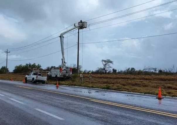 CFE logra restablecer servicio eléctrico al 80% de usuarios afectados