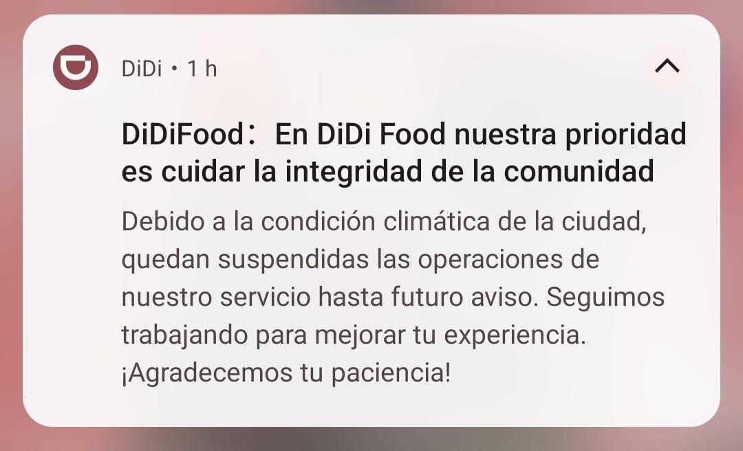 Se espera que una vez que la tormenta pase y las condiciones mejoren, las plataformas de venta de comida en Monterrey vuelvan a operar con normalidad. Foto: POSTA.