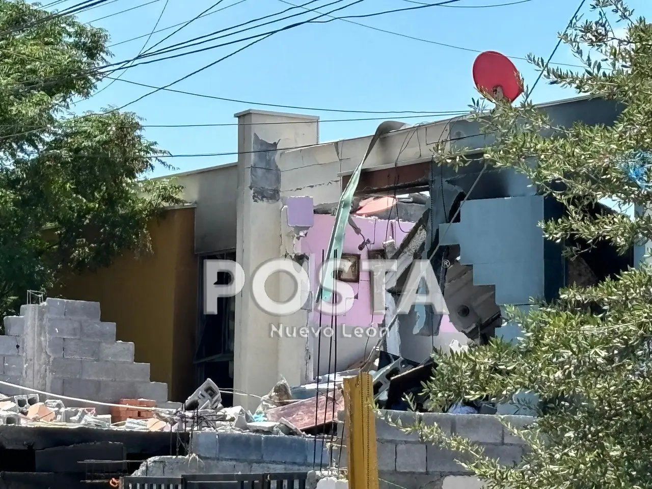 Explosión de vivienda en el municipio de Escobedo. Foto: POSTA