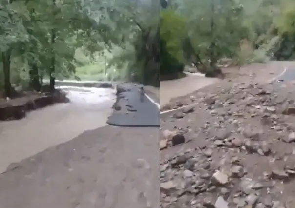 Colapso de carreteras en las comunidades San Isidro y Cilantrillo (VIDEO)