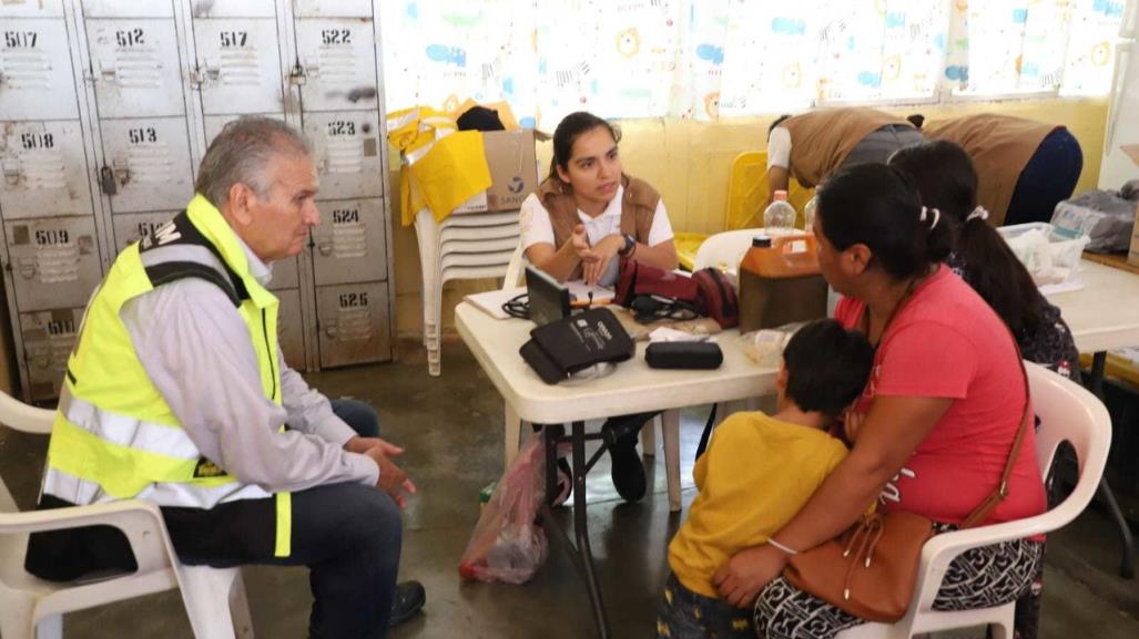 Fortalece Salud atención en zonas afectadas por las lluvias