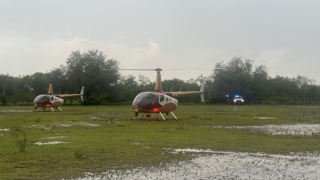 Helicópteros rescatan a 25 personas en Hidalgo, Tamaulipas