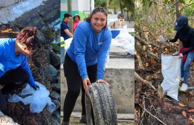 Jóvenes voluntarios le apuestan al saneamiento de playas en Yucatán