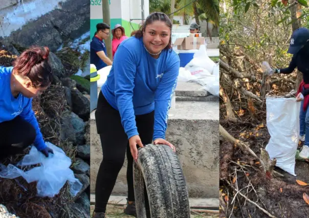 Jóvenes voluntarios le apuestan al saneamiento de playas en Yucatán