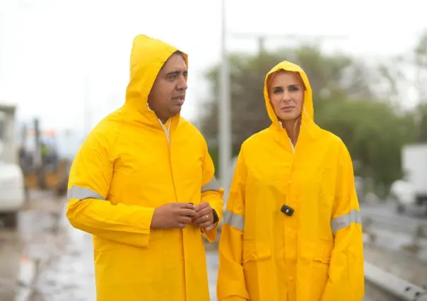 Desazolve en Santa Catarina por lluvias de tormenta tropical Alberto