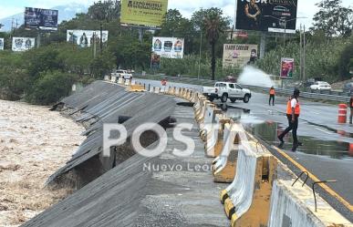 Aparece otro desgajamiento en carriles exprés de Guadalupe