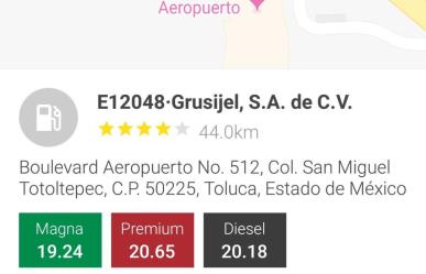 Aplicaciones par comparar el precio de la gasolina en México, Profeco