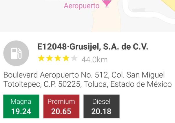 Aplicaciones par comparar el precio de la gasolina en México, Profeco